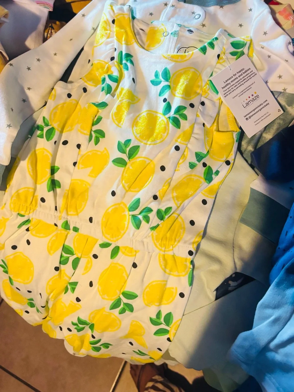 Nurture by Lamaze Yellow Lemon Print One-Piece